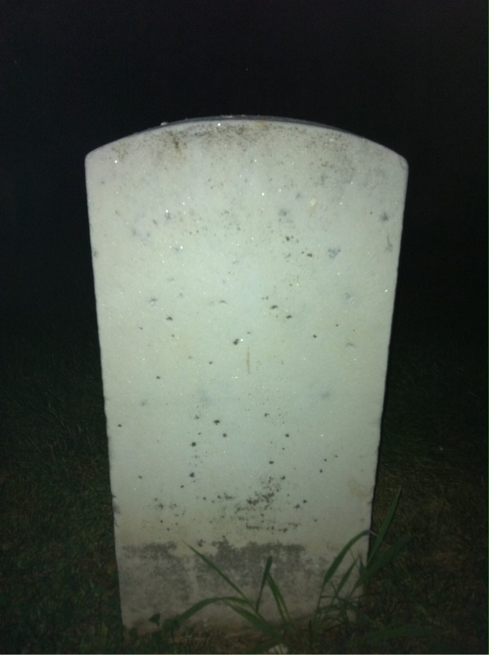 Back of headstone — Frank Morris