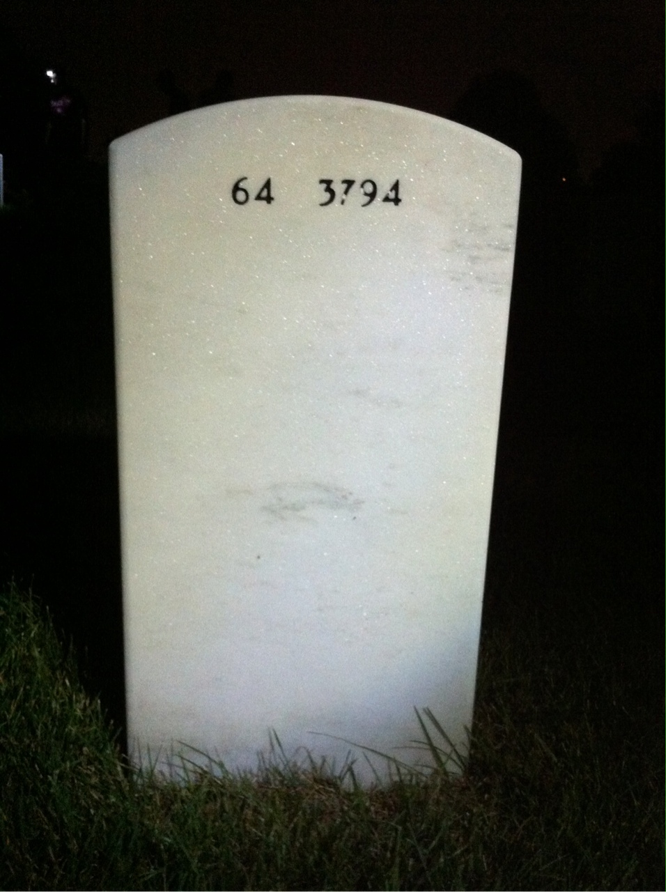 Back of headstone — Robert Mckinley