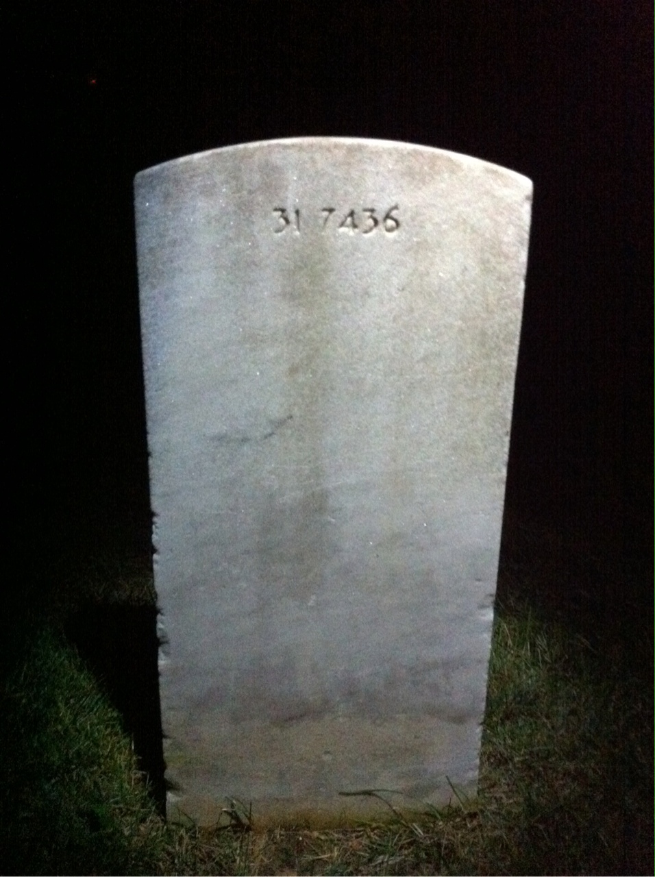 Back of headstone — Alice Montgomery