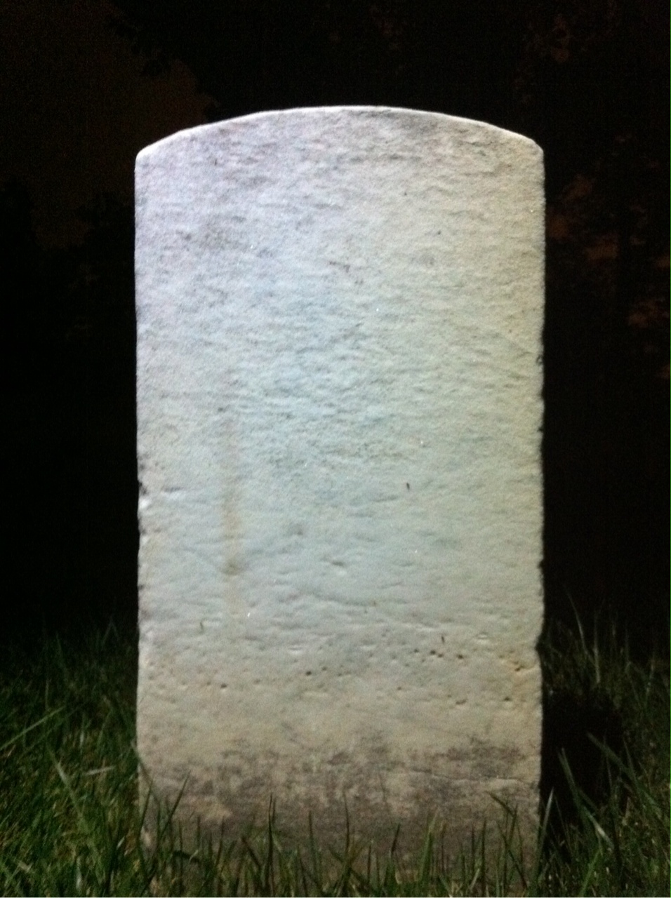 Back of headstone — Christopher Ballouf