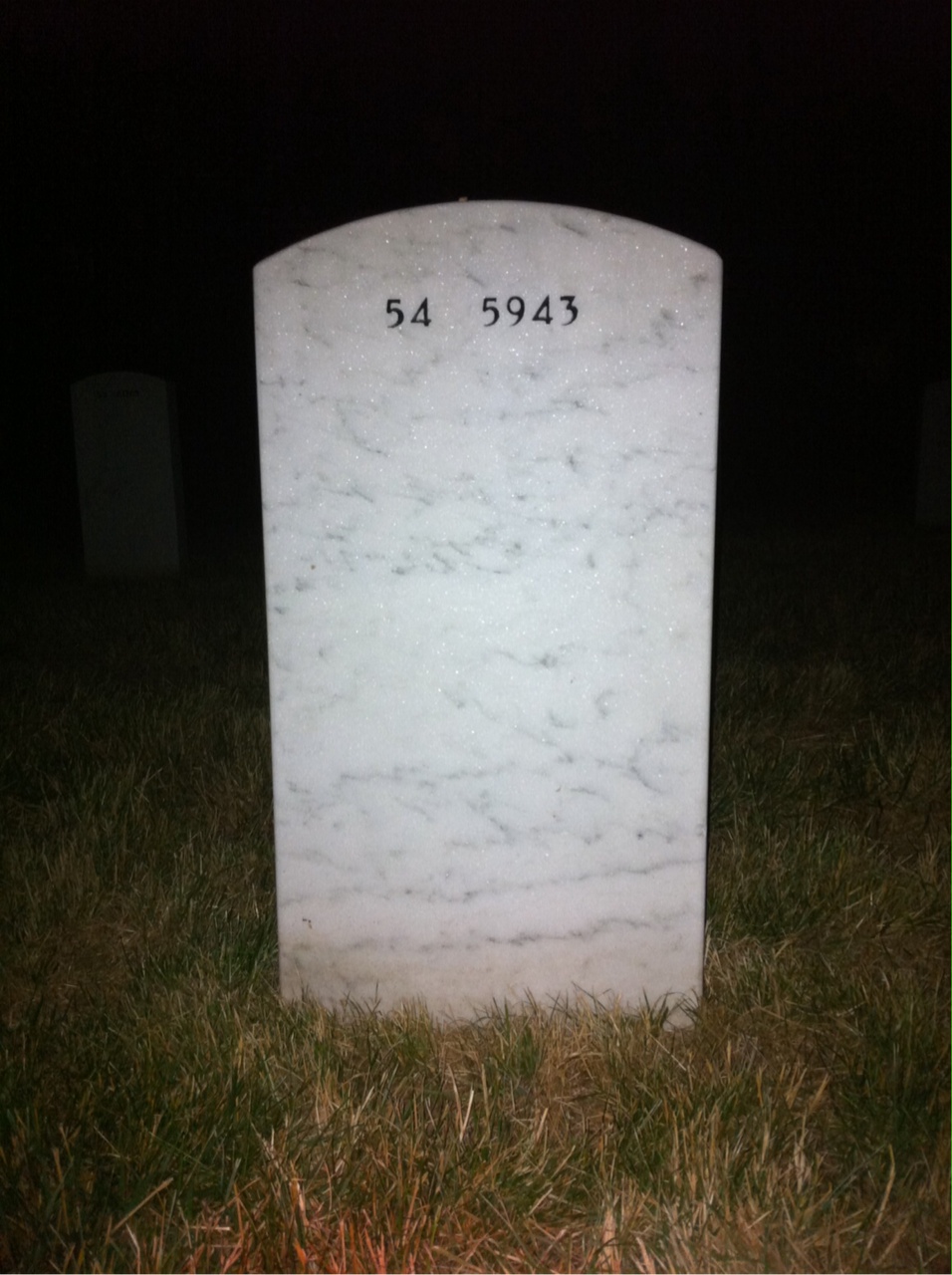 Back of headstone — Robert Grant
