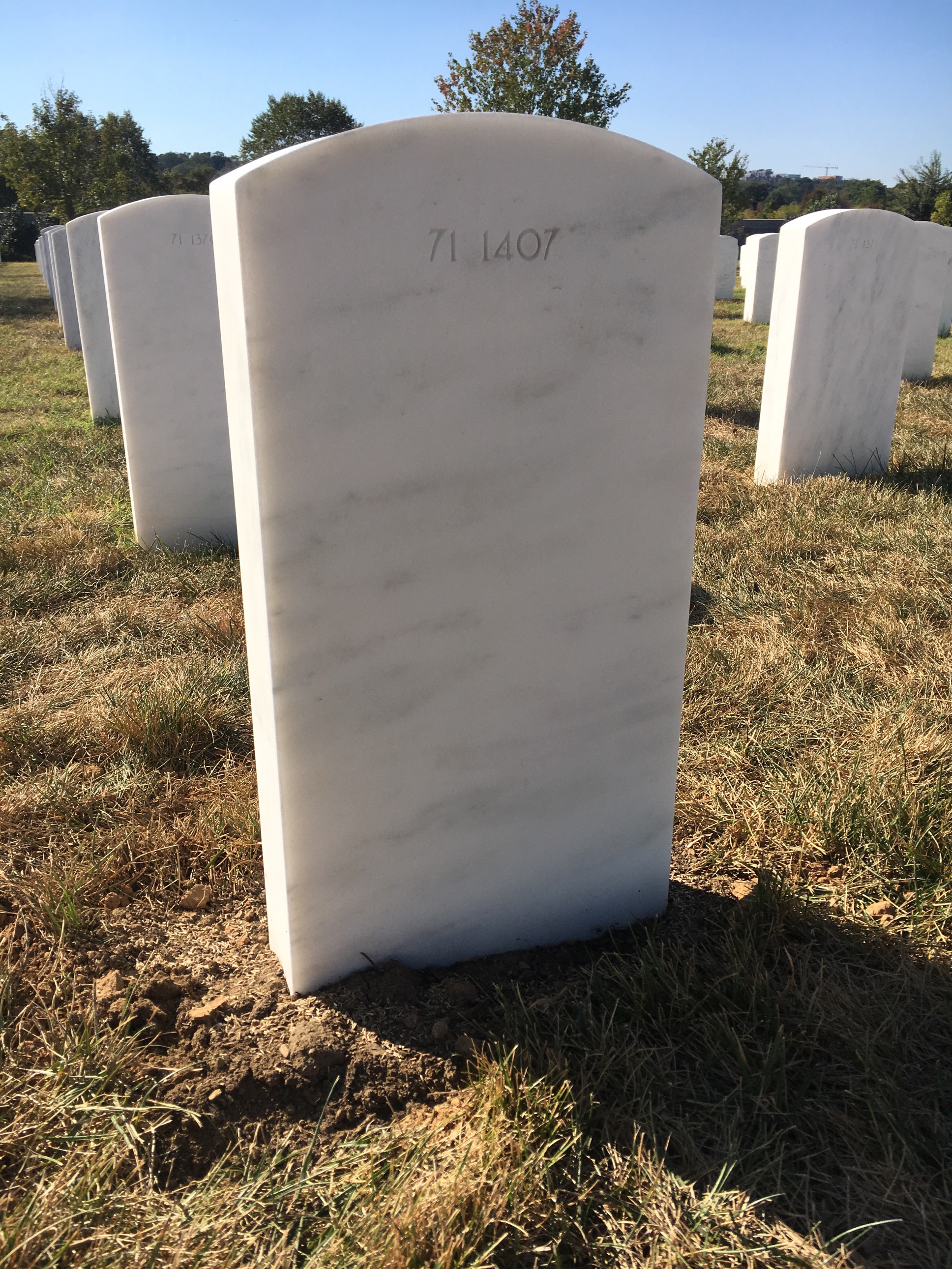 Back of headstone — Douglas Miner