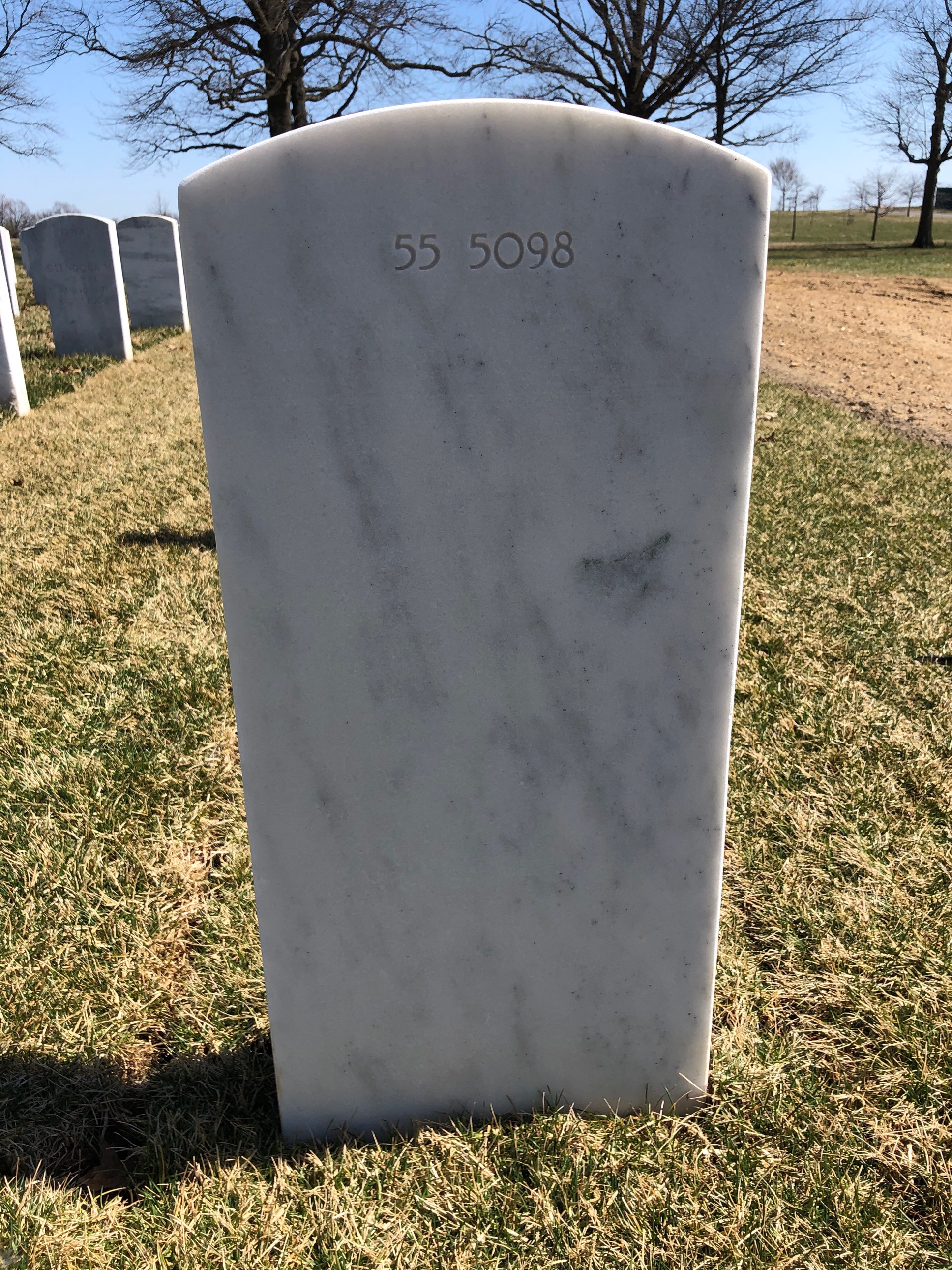 Back of headstone — Harry Amos