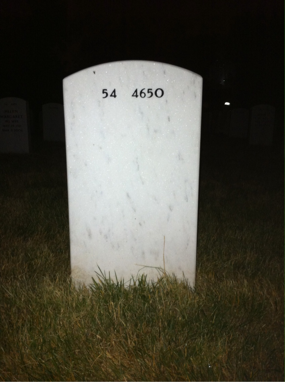 Back of headstone — Everett Eichmann