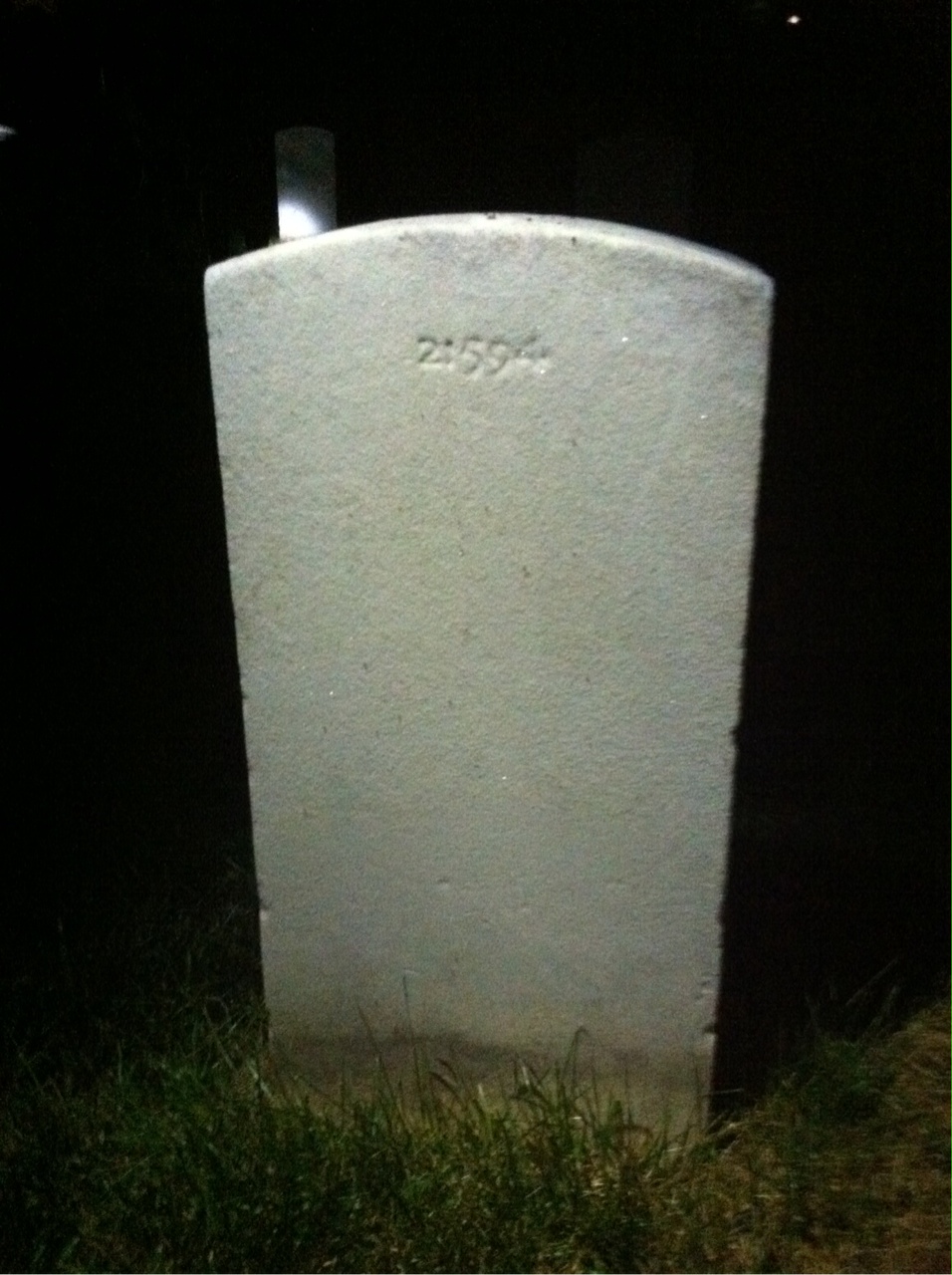 Back of headstone — Peter Adams