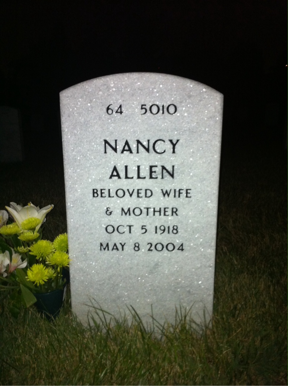 Back of headstone — Paul Schmetzer