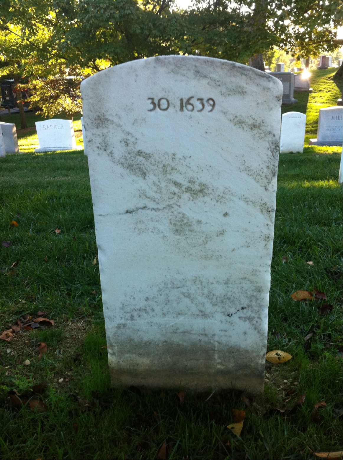 Back of headstone — Richard Boisvert