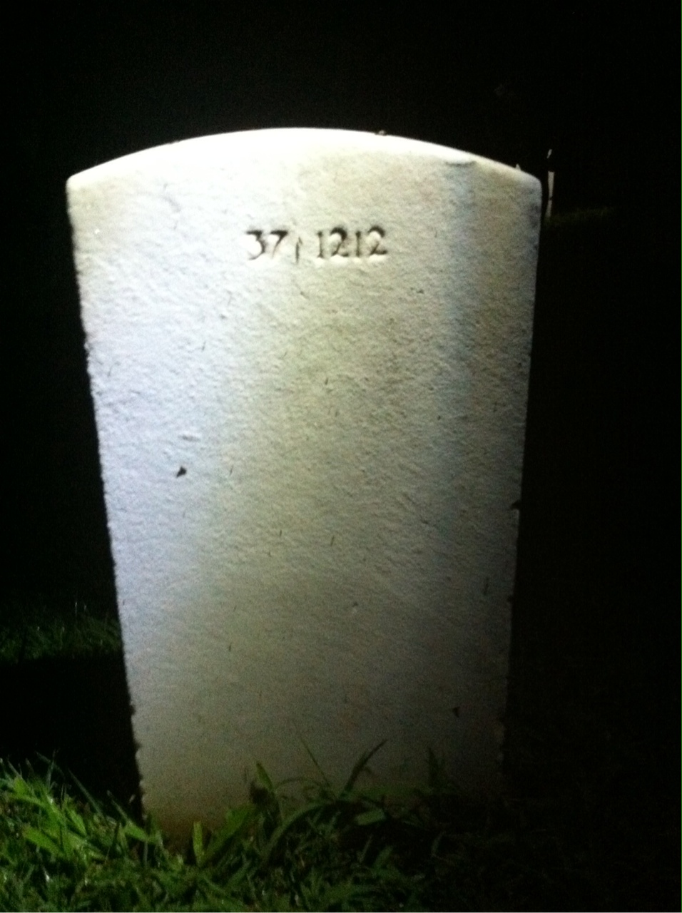 Back of headstone — William H Logan