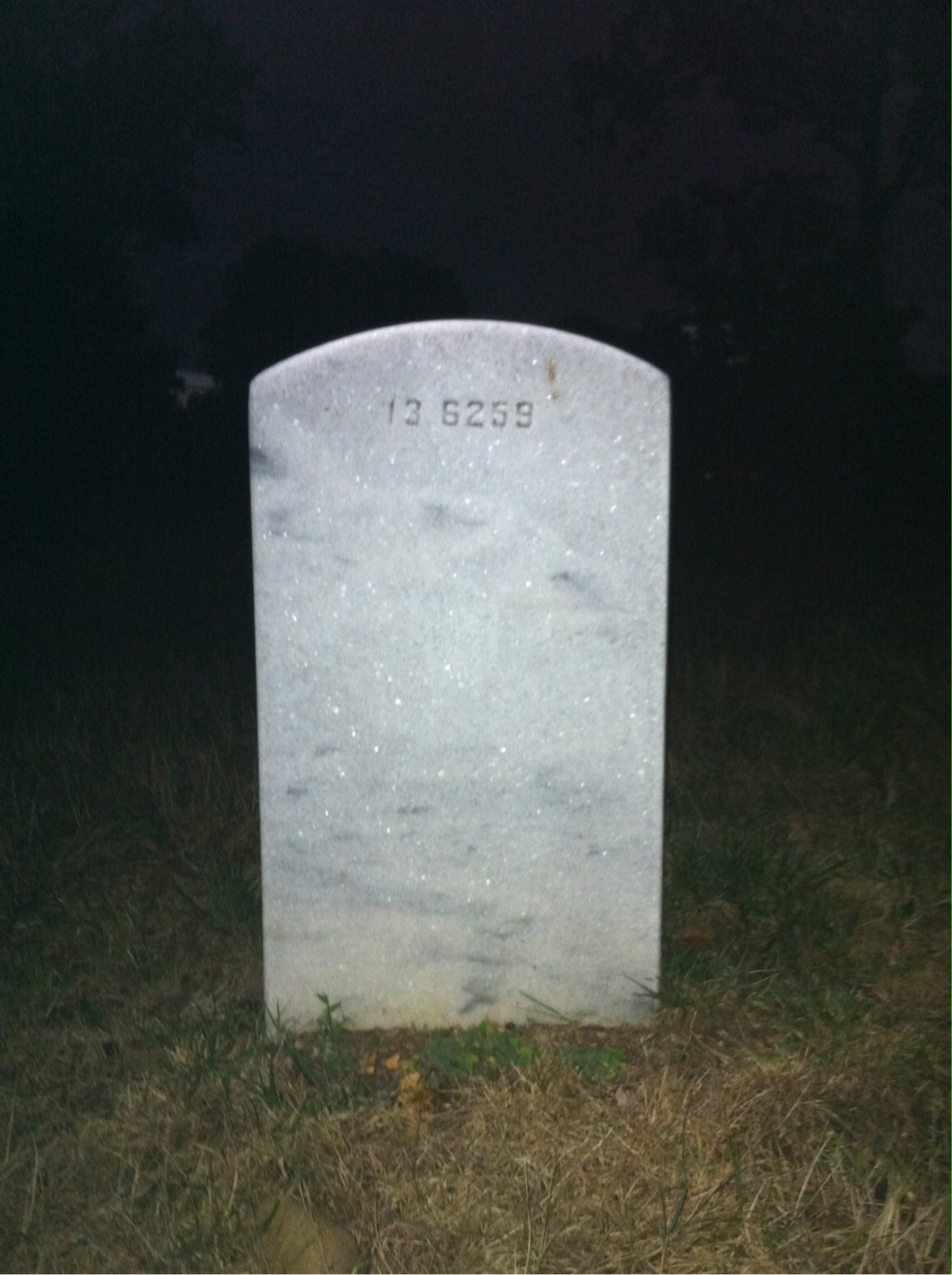 Back of headstone — Nathaniel Archer