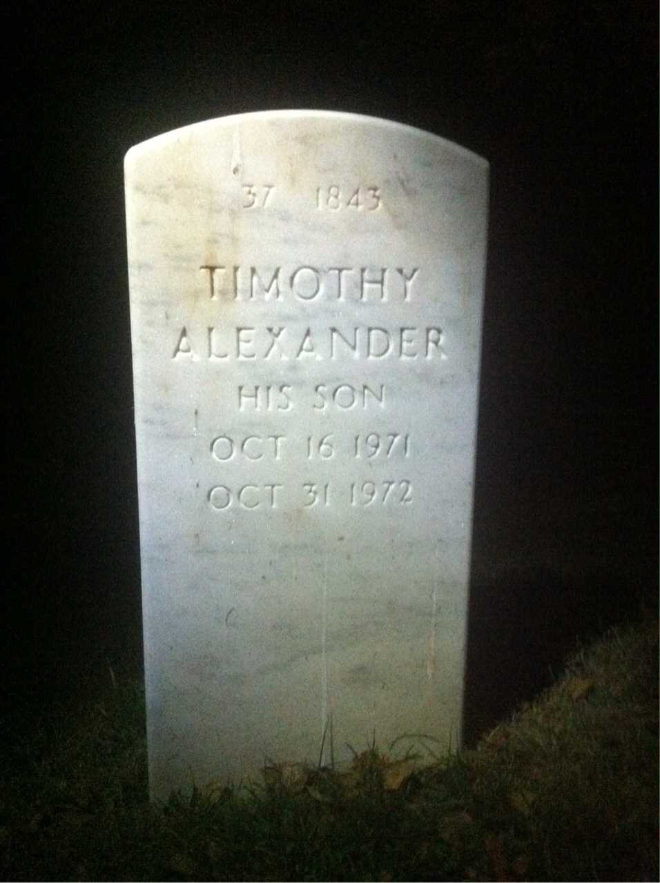 Back of headstone — Harry Sipe