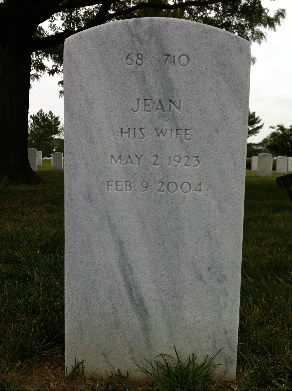 Back of headstone — Douglas Thompson