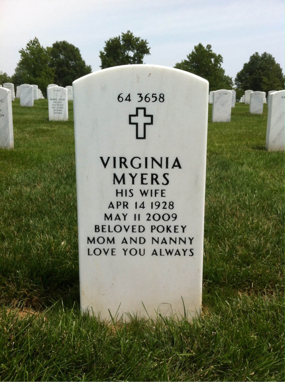 Back of headstone — John Mcenearney