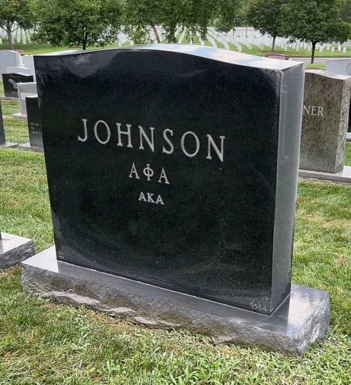 Back of headstone — Willie H Johnson