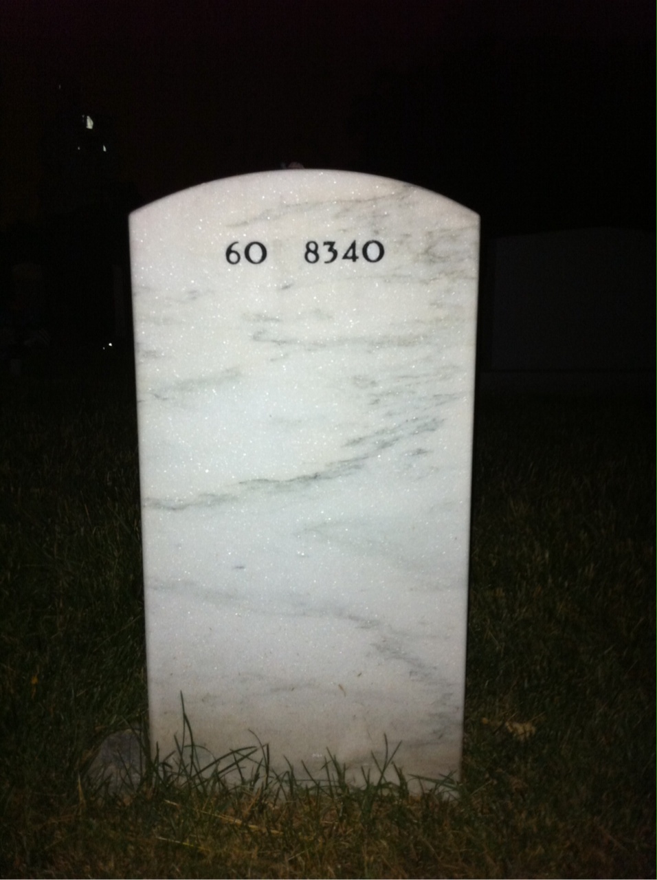 Back of headstone — John Engeman