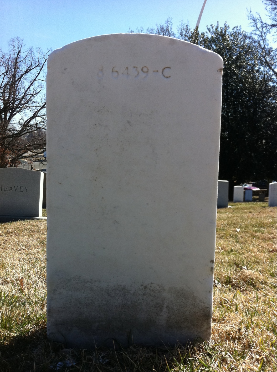 Back of headstone — Jody Adkins