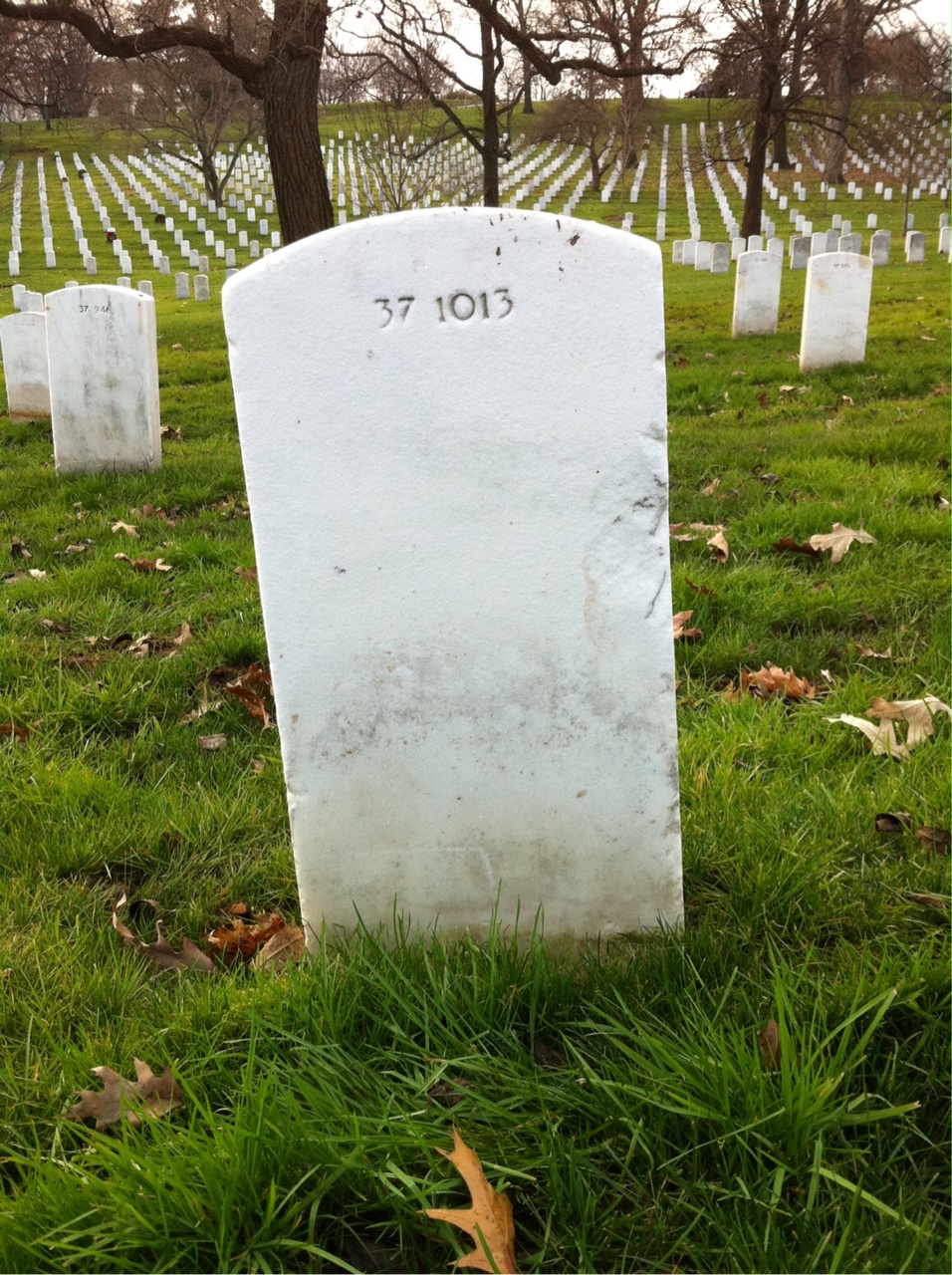 Back of headstone — Charles Mitchell