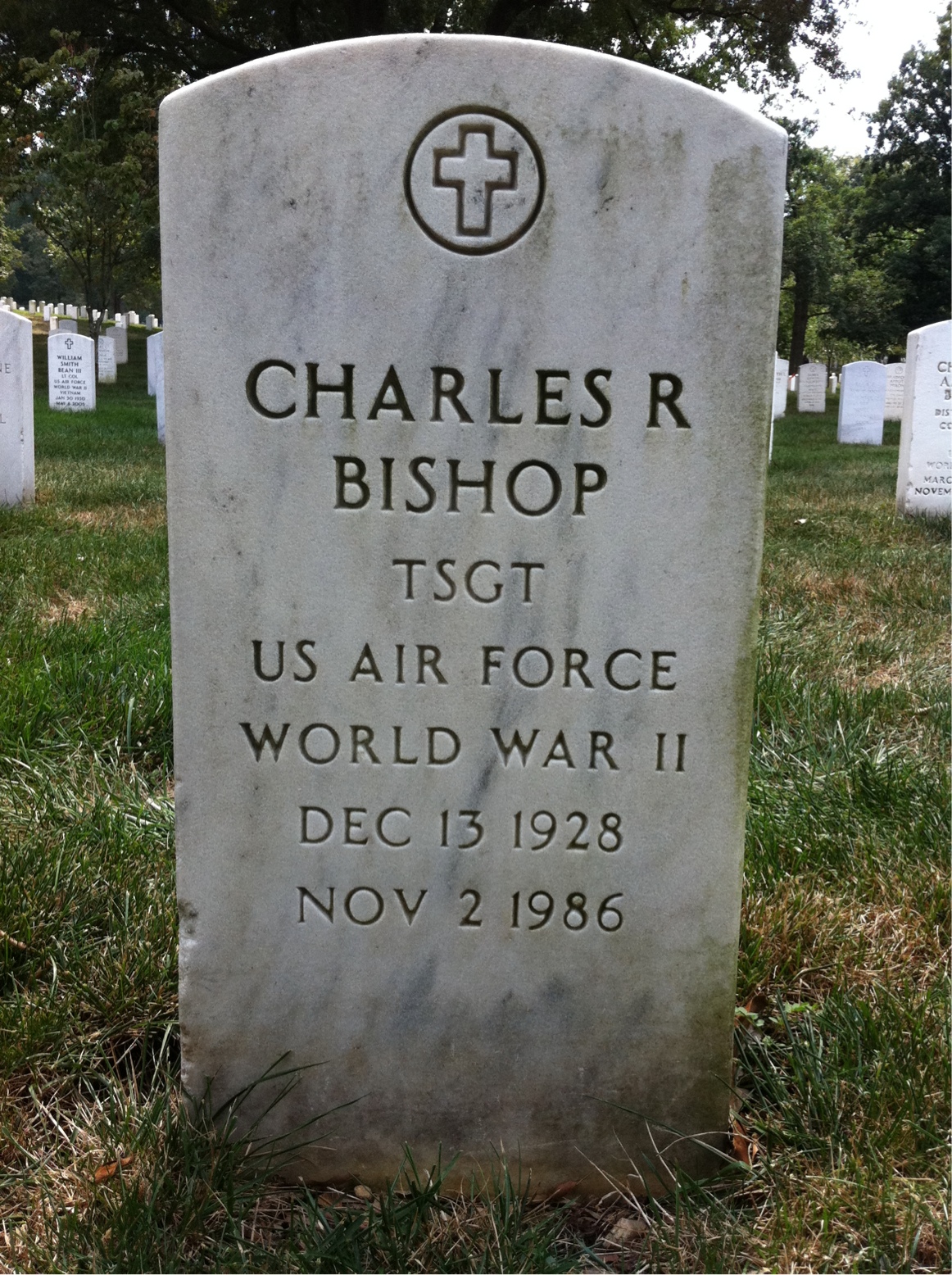 Headstone of Charles Raymond Bishop