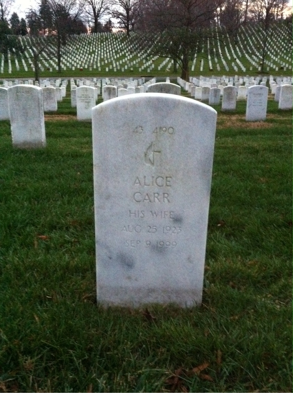 Back of headstone — John Andrews