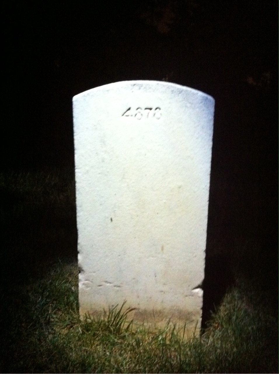 Back of headstone — John Mendenhall
