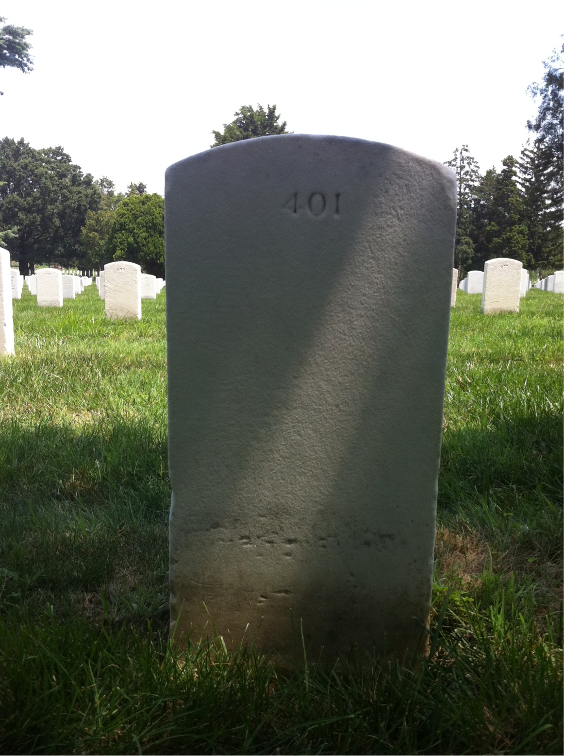Back of headstone — William Baker
