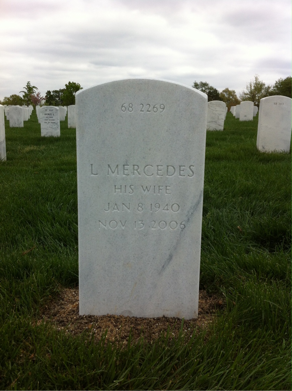 Back of headstone — James Hall