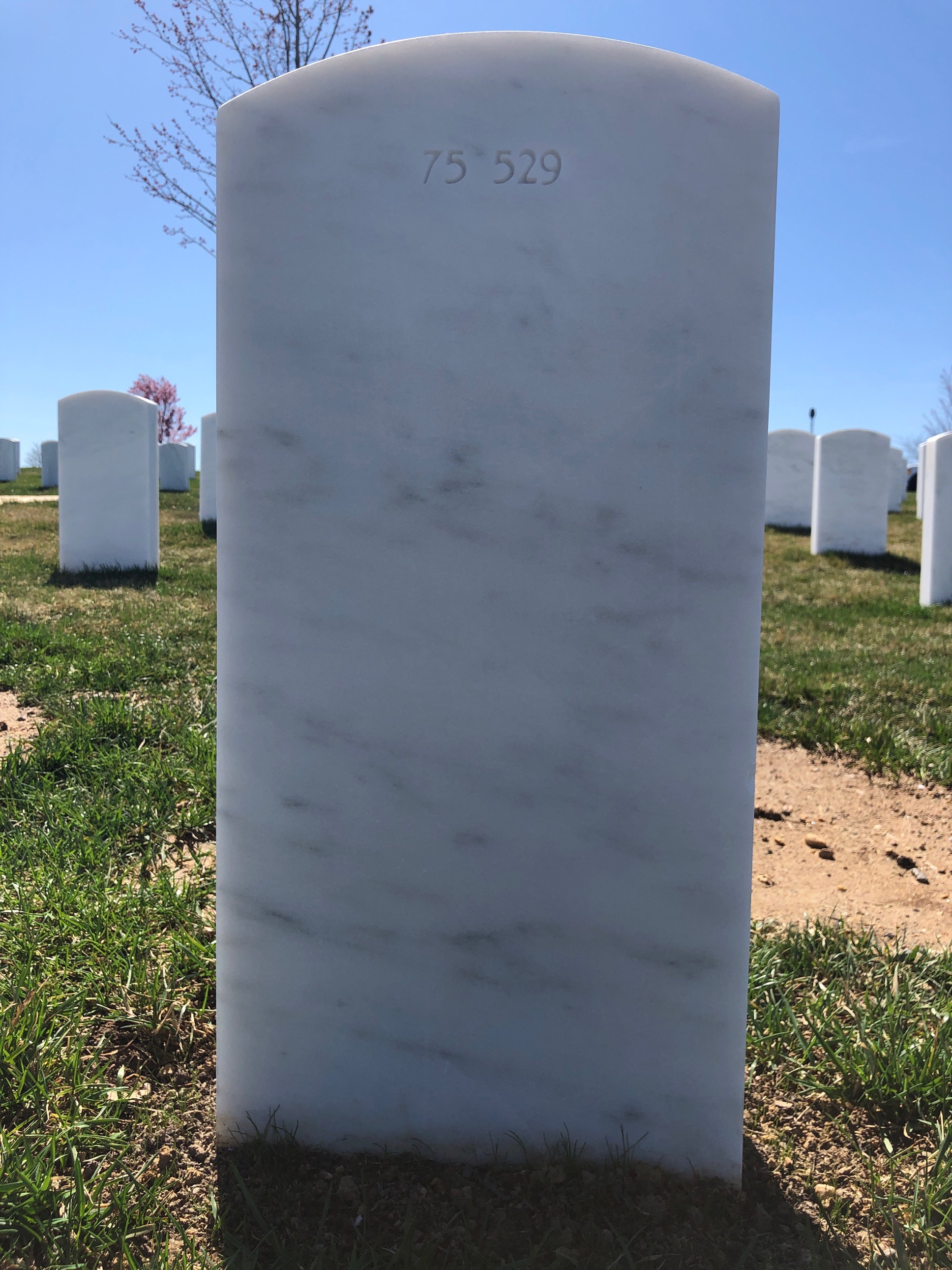 Back of headstone — Justin Christian Francis Maxwell