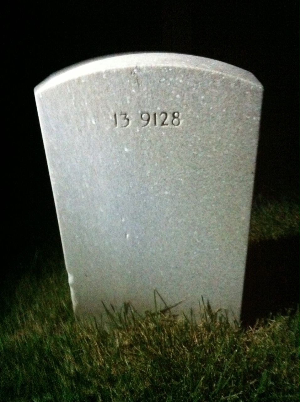 Back of headstone — August Miltner