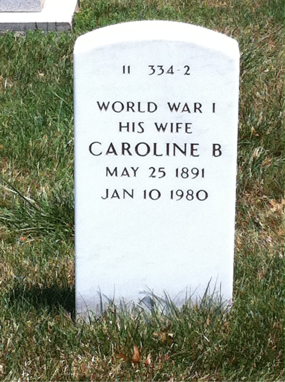 Back of headstone — William Seach