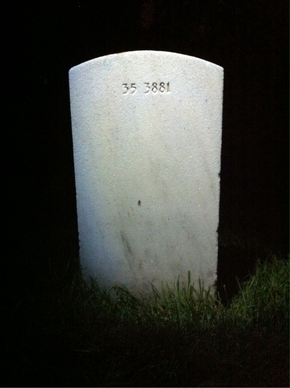 Back of headstone — William Eugene Tucker