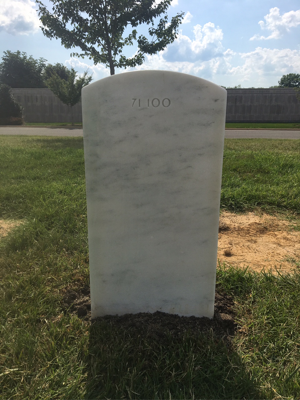 Back of headstone — Thomas A Shadis