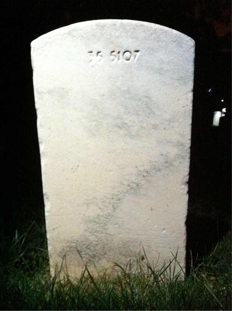 Back of headstone — William S Day