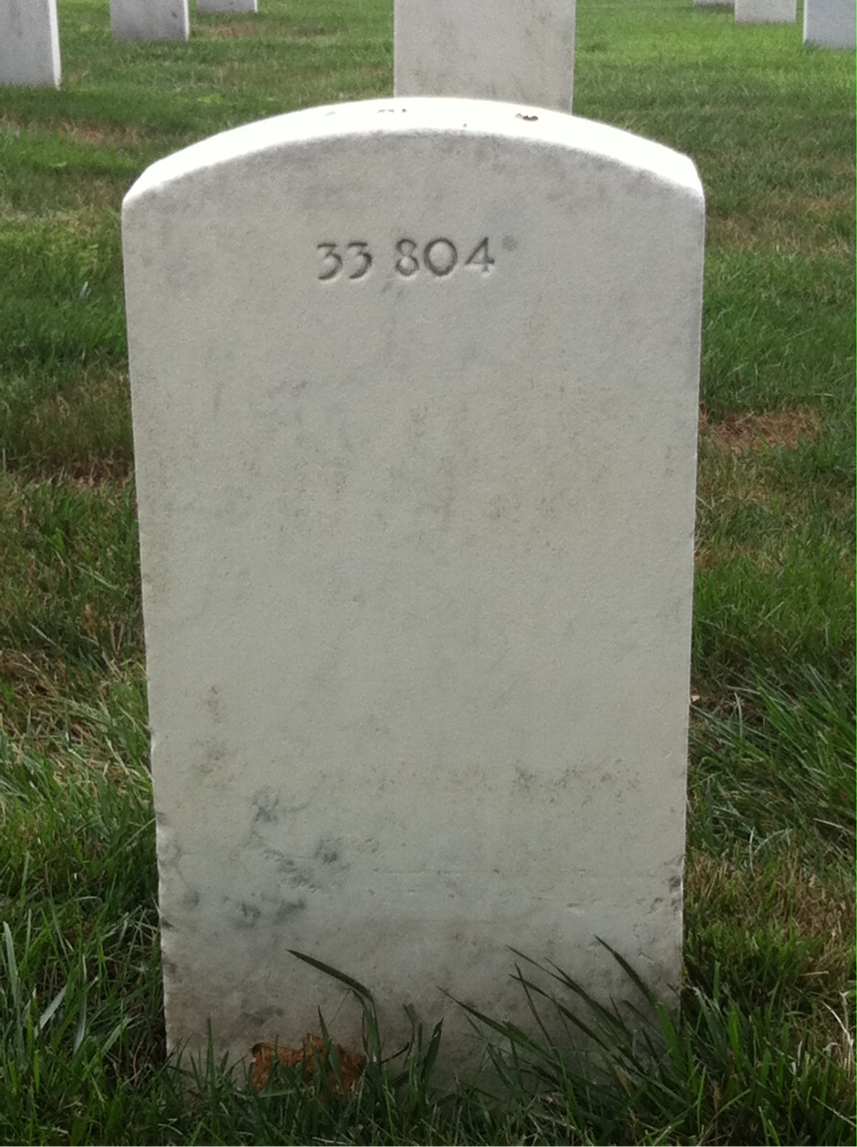 Back of headstone — Walter Bandlow