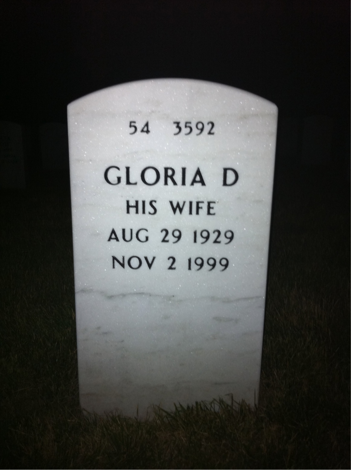 Back of headstone — Peter Collins