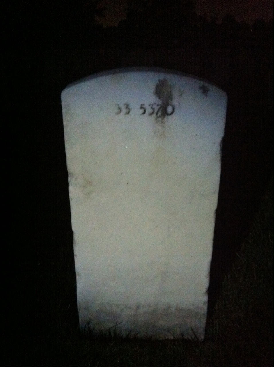 Back of headstone — Rufus Marion Jones