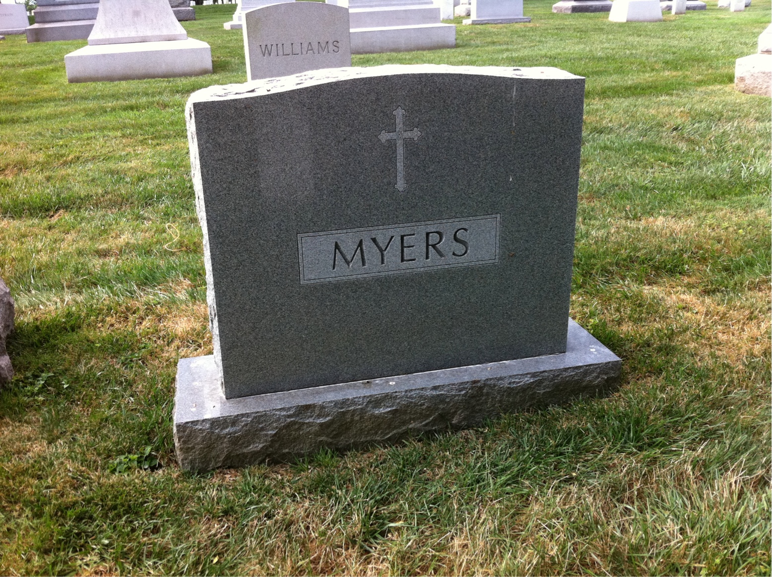 Back of headstone — Robert Myers