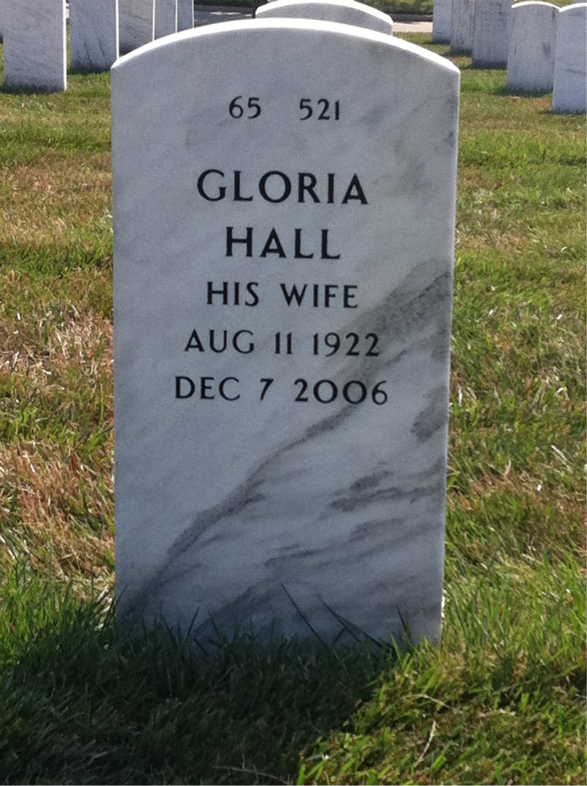 Back of headstone — Ralph Lipfert