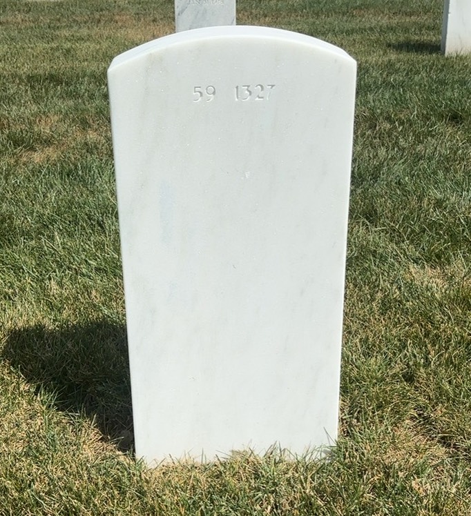 Back of headstone — Laurence Myers