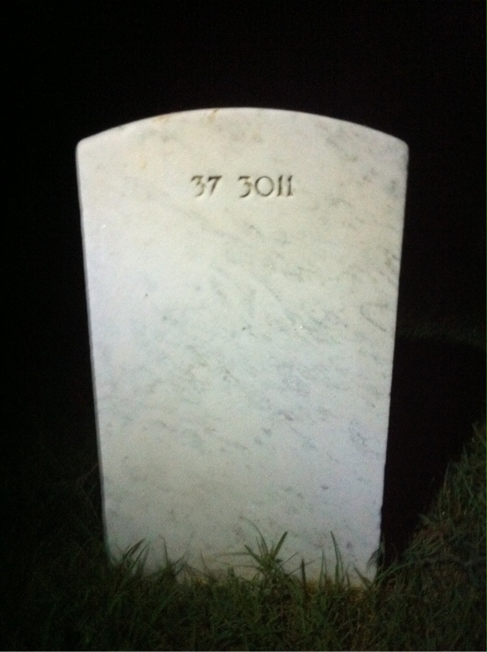 Back of headstone — Paul Allen