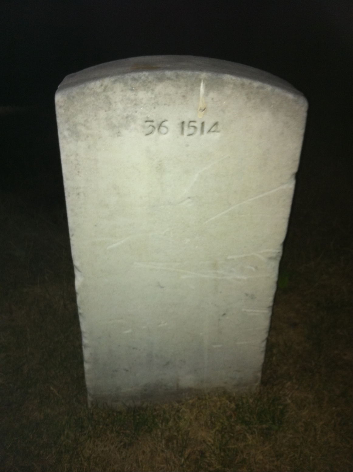 Back of headstone — Mary R Hamilton