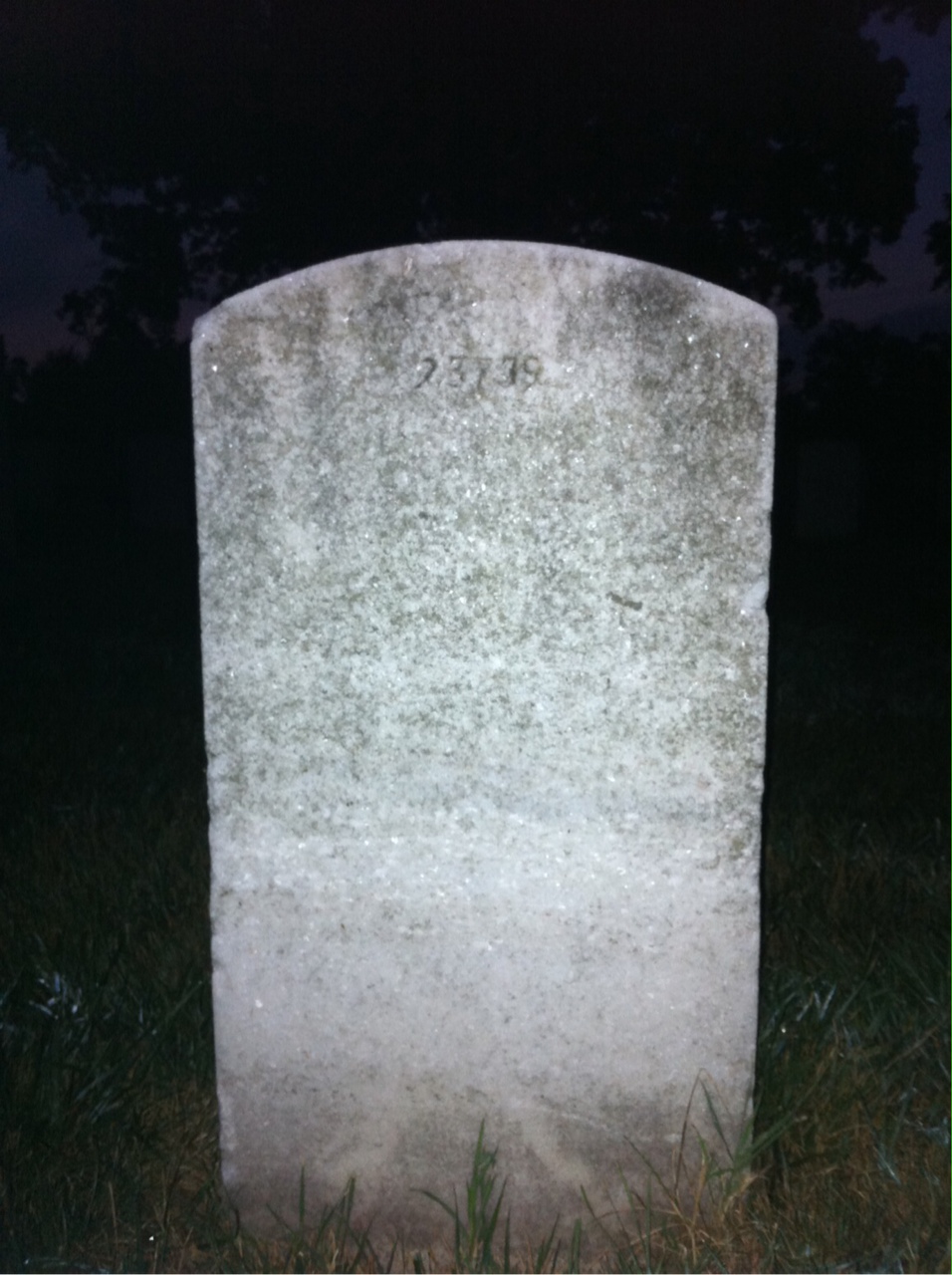 Back of headstone — John Anderson