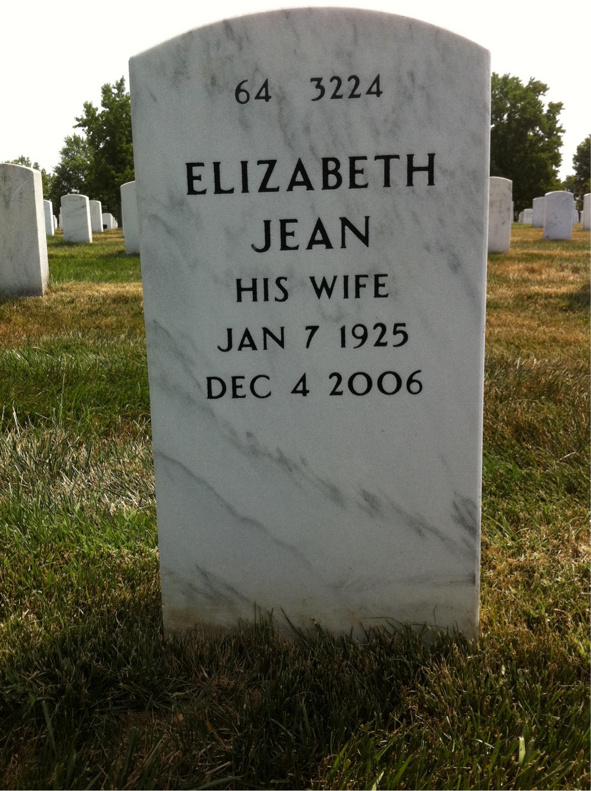 Back of headstone — Donald Hewitt