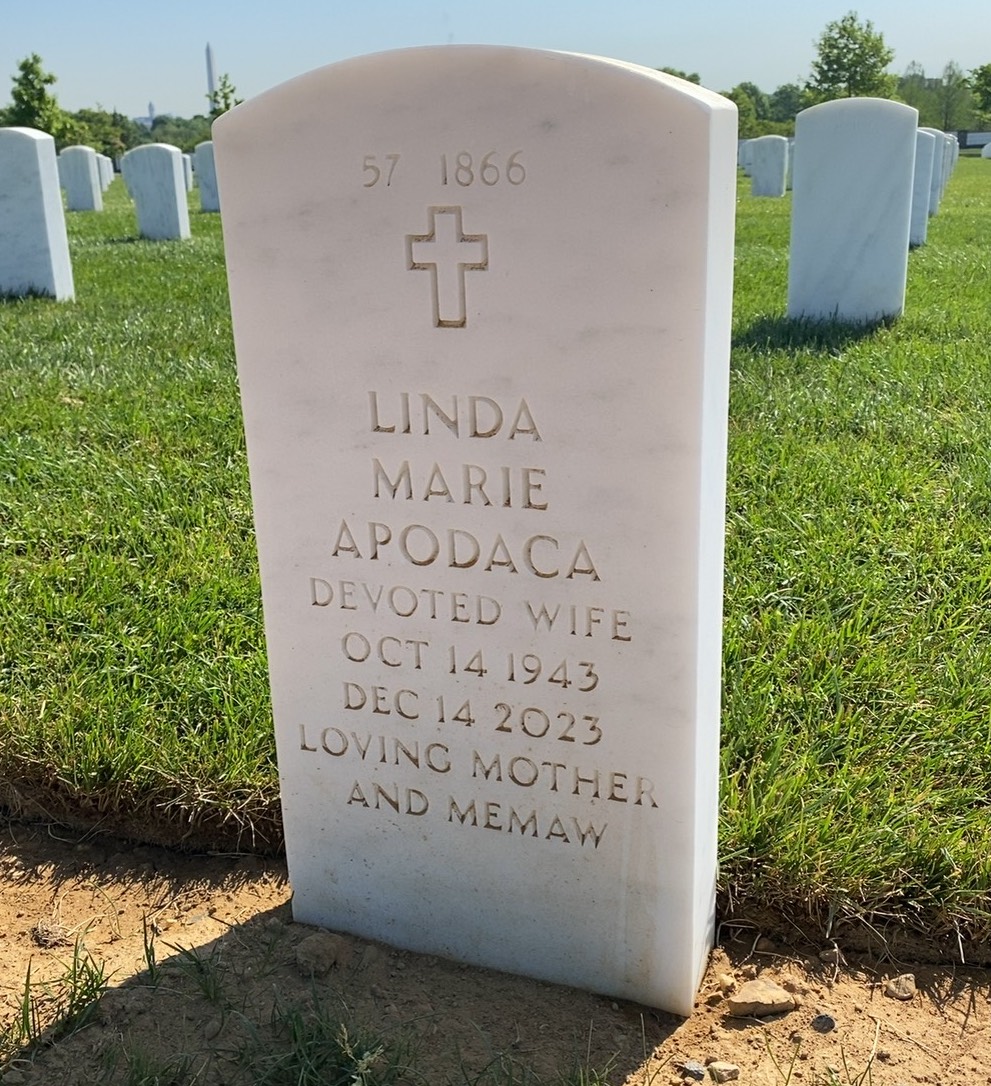 Back of headstone — Edward Apodaca