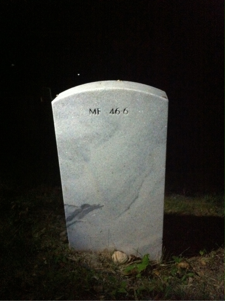 Back of headstone — Harry Moore
