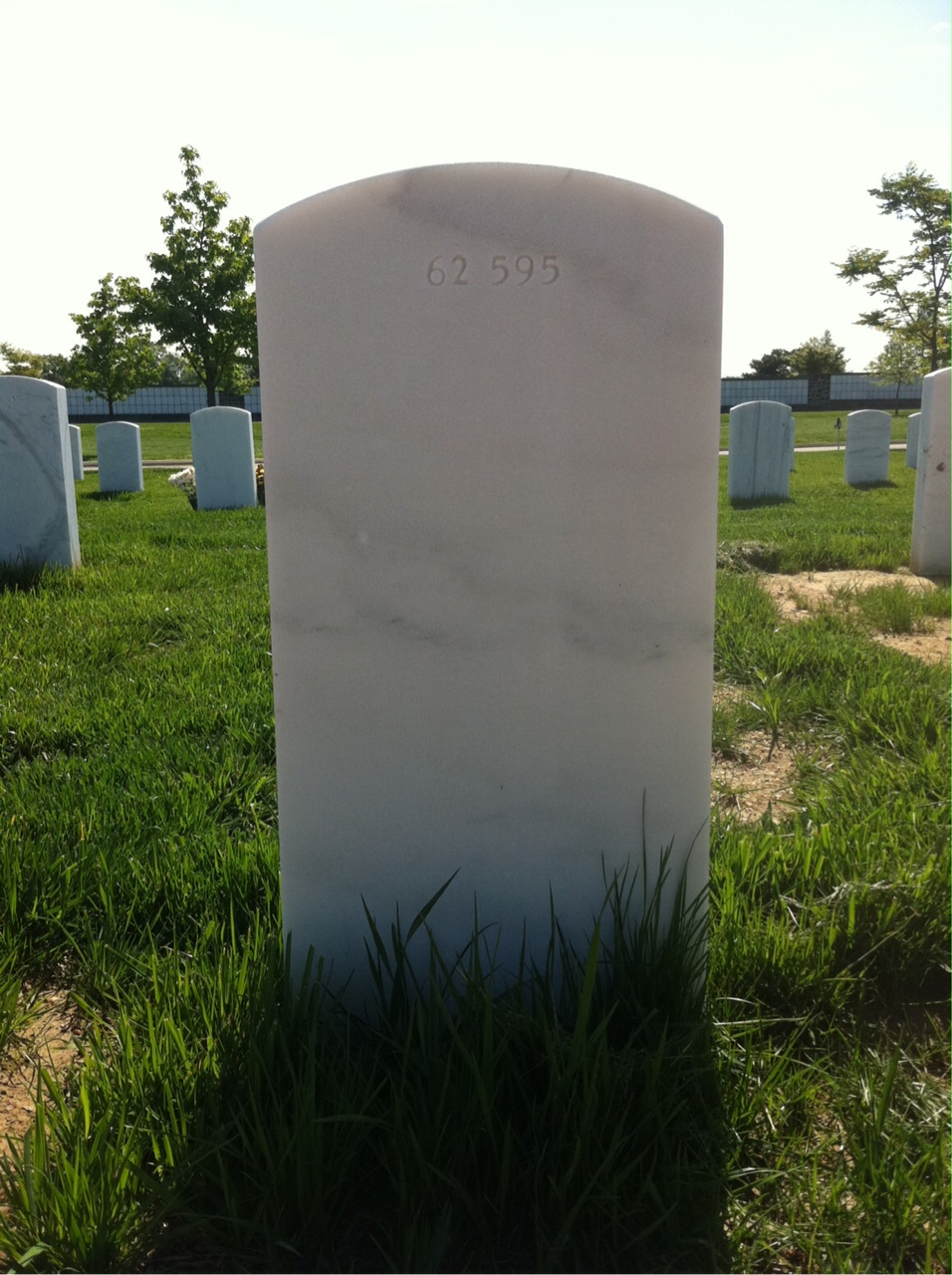 Back of headstone — Willard Mills Onellion