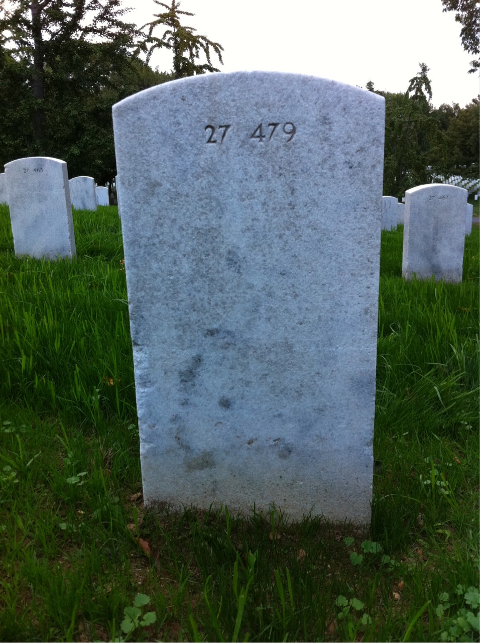Back of headstone — Charles Allen