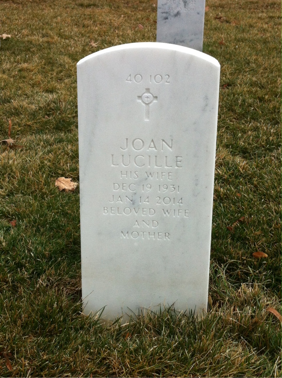 Back of headstone — Charles Roe
