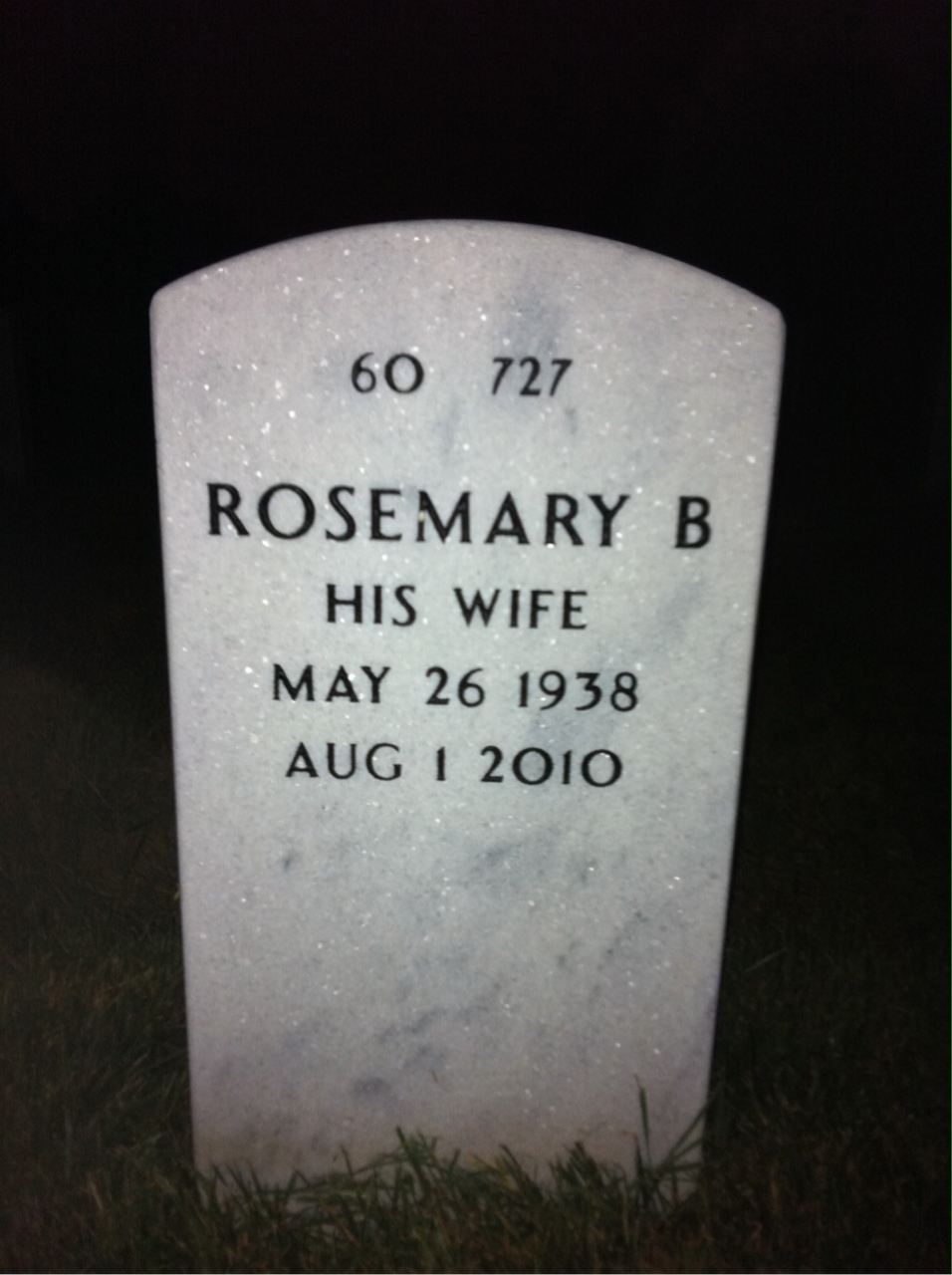 Back of headstone — George Fraser