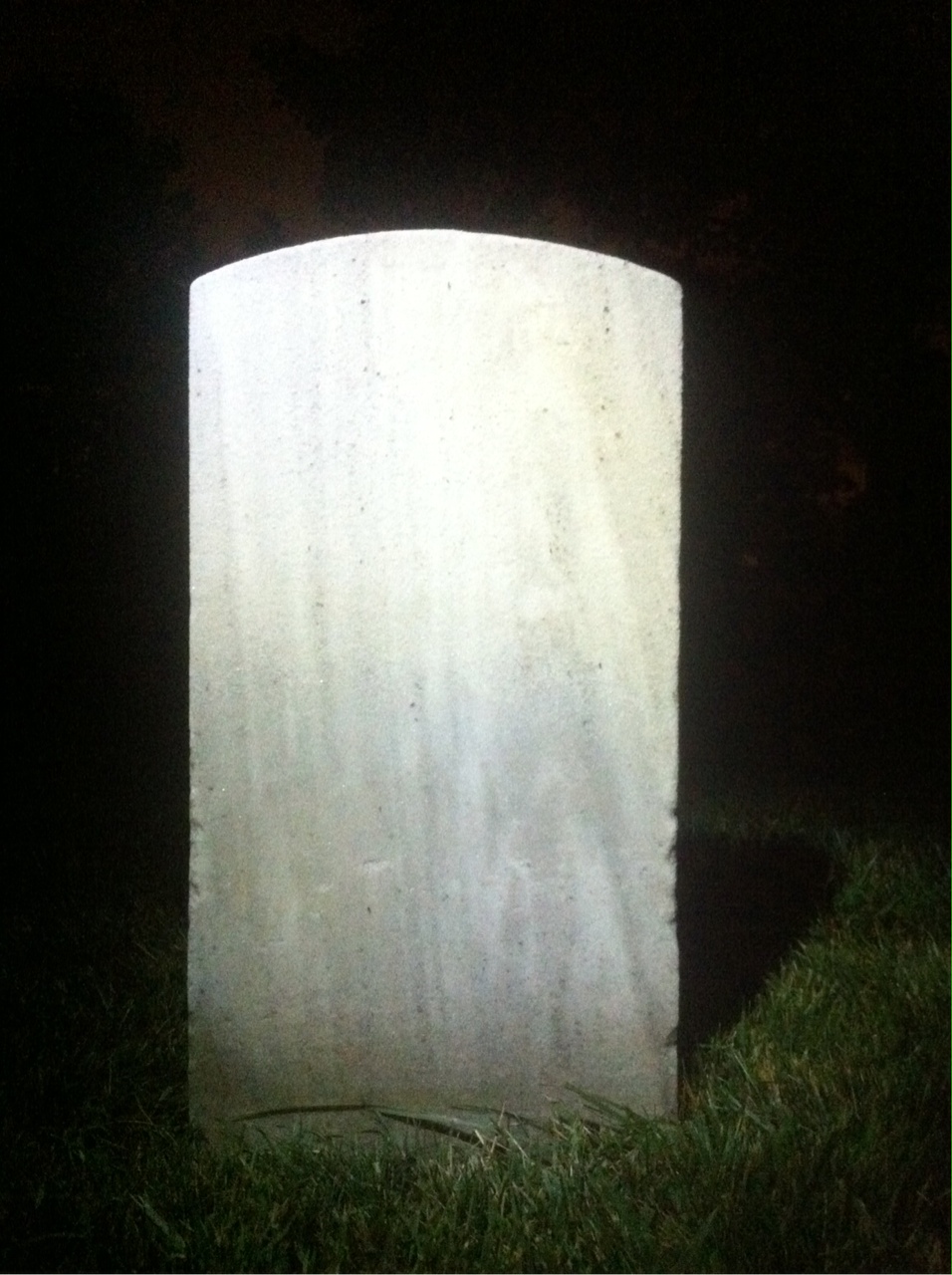 Back of headstone — Walter Morris
