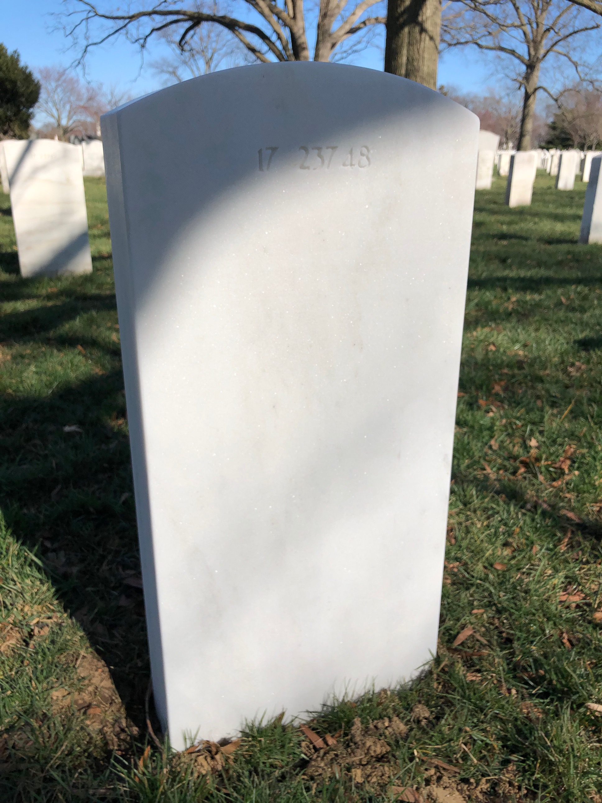 Back of headstone — James Atha