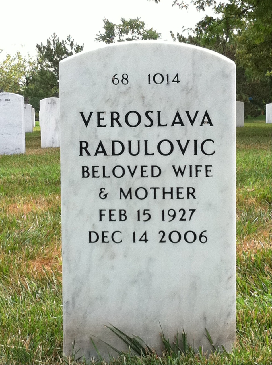 Back of headstone — Francis Ziegler
